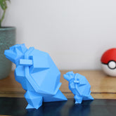 Low Poly 3D Printed Blastoise Figurine - Retro Pokemon Model - The 3D Print Smiths
